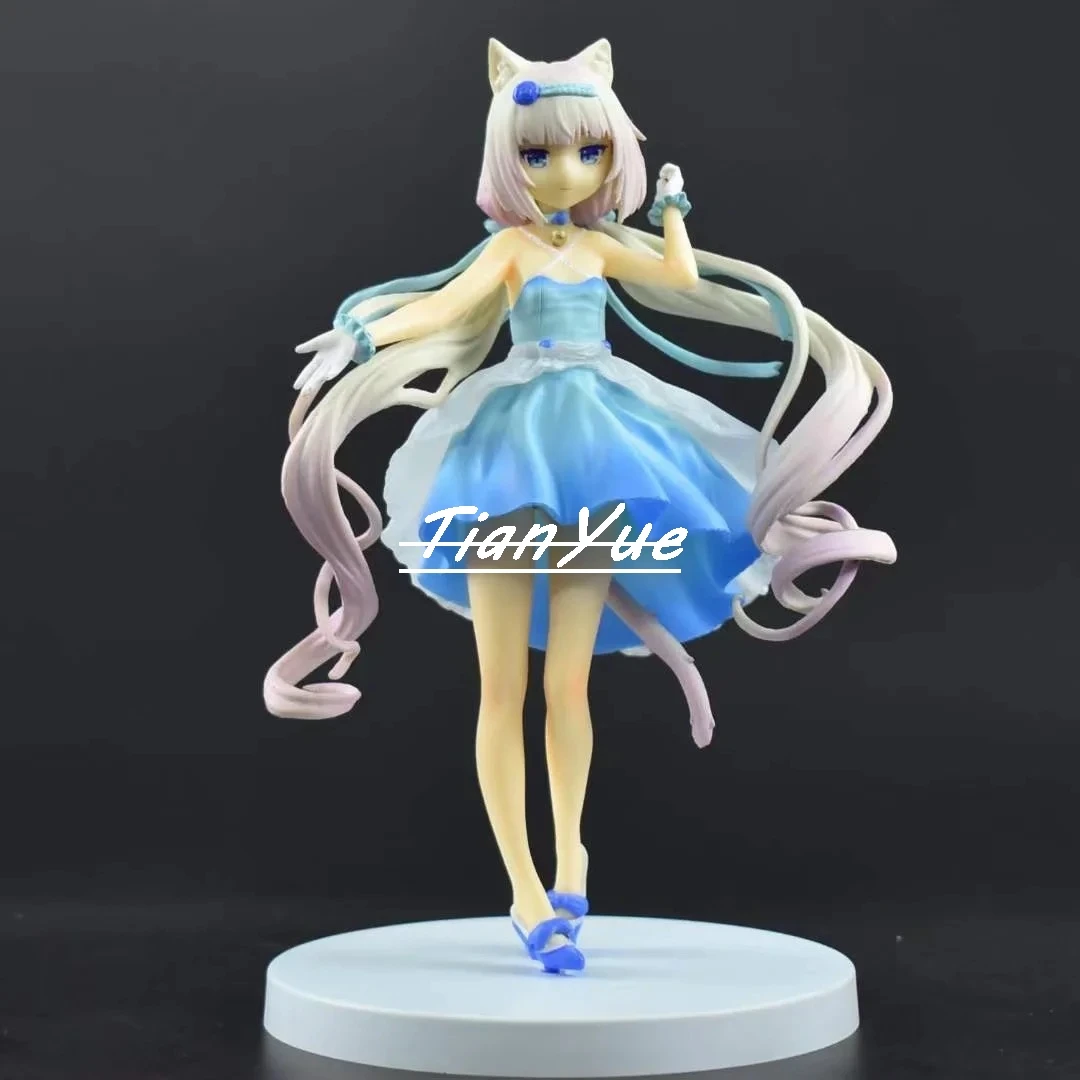 أنيمي NEKOPARA لطيف القط الشوكولاته والفانيليا مساء اللباس نموذج PVC دمية الشكل اللعب الديكور 18 سنتيمتر