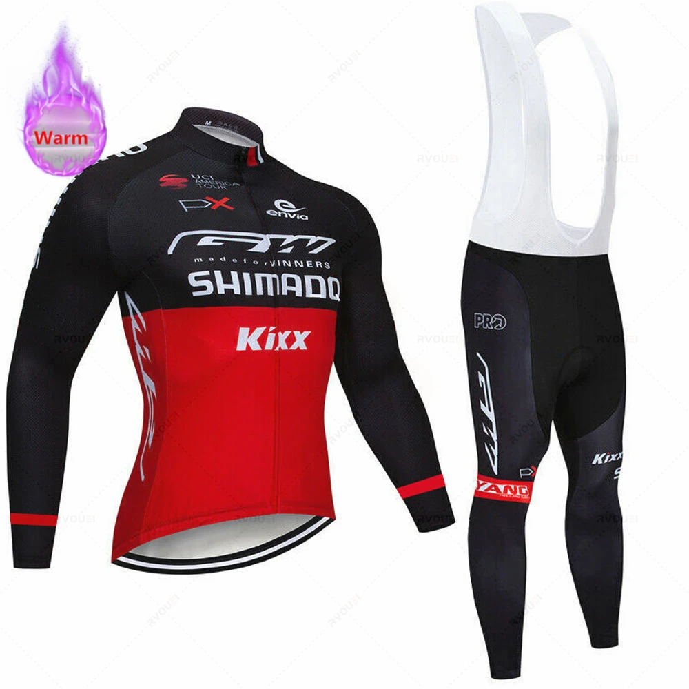 Thermal Fleece Cycling Jersey Set, Pro Bike Suit, Mountain Bicycle Clothing, Winter Sports Clothing