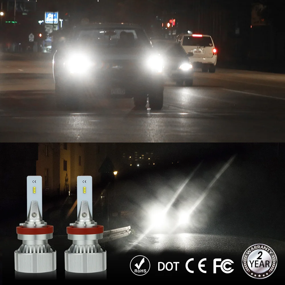 Zdatt H1 H7 LED سيارة العلوي 110 واط CANBUS لمبة H8 H9 H11 HB3 9005 HB4 9006 9004 HB1 9008 H13 50000LM 6000 كيلو مصباح 12 فولت أضواء #6