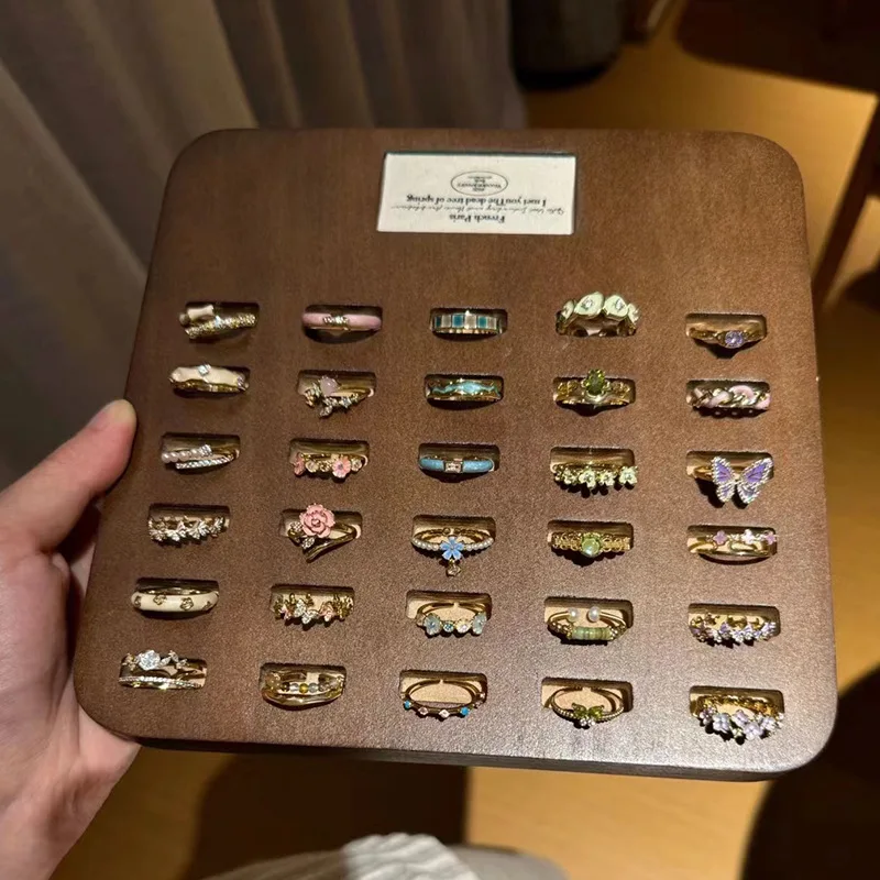 

Drip oil enamel butterfly ring women's niche high-end sense light luxury