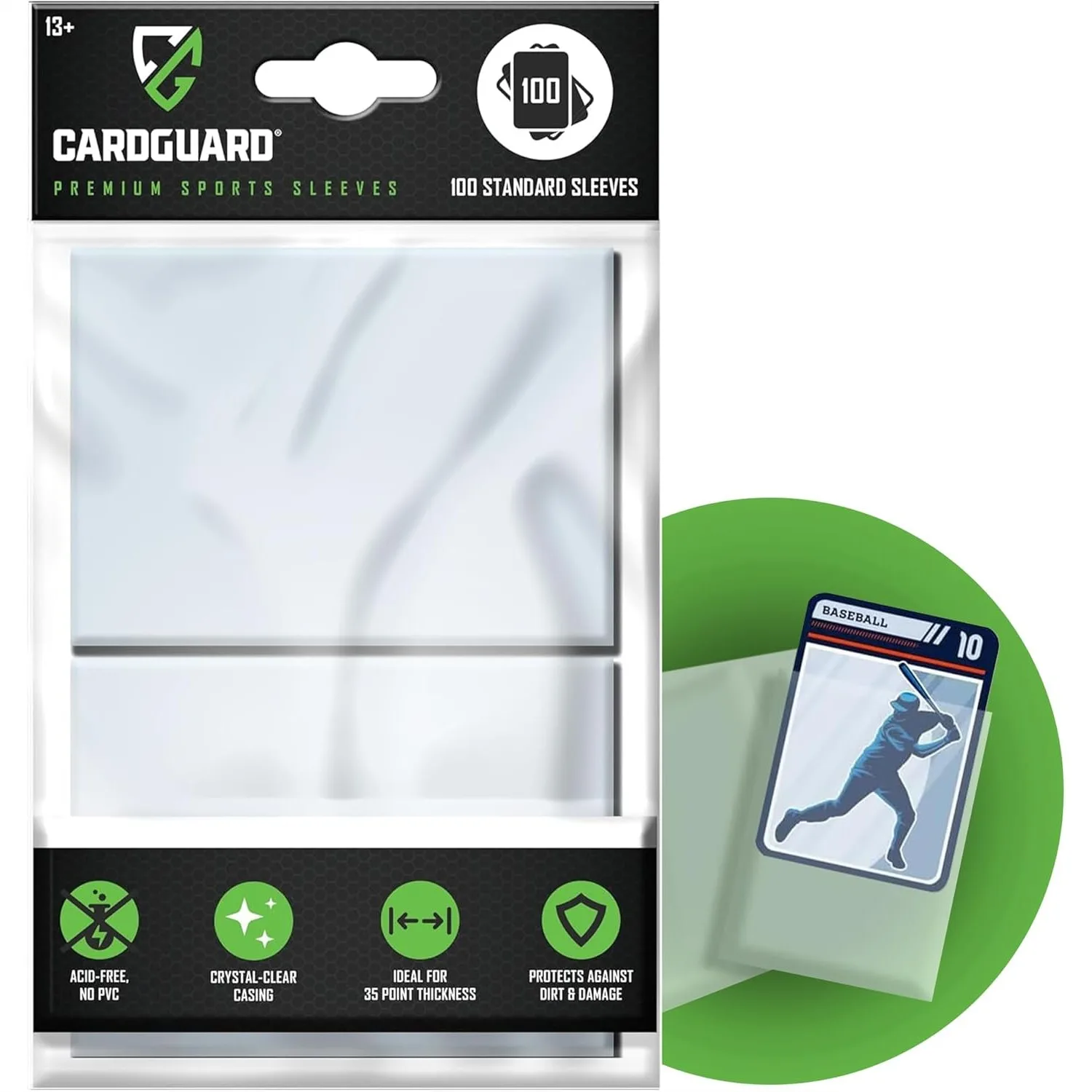

Premium Clear Card Sleeves 100ct Standard Size for Trading Cards with Durable Protection