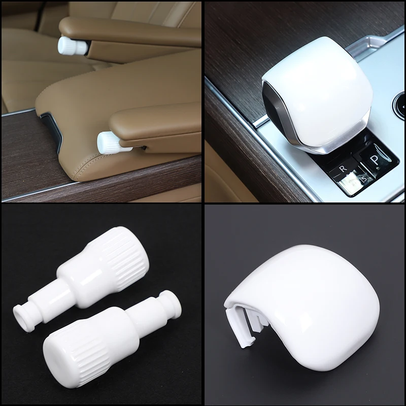 For Land Rover Discovery 5 / Range Rover L460 / Sport L461 / Velar 2021+  Ceramic White Gear Shift + Armrest Knob SV Replacement