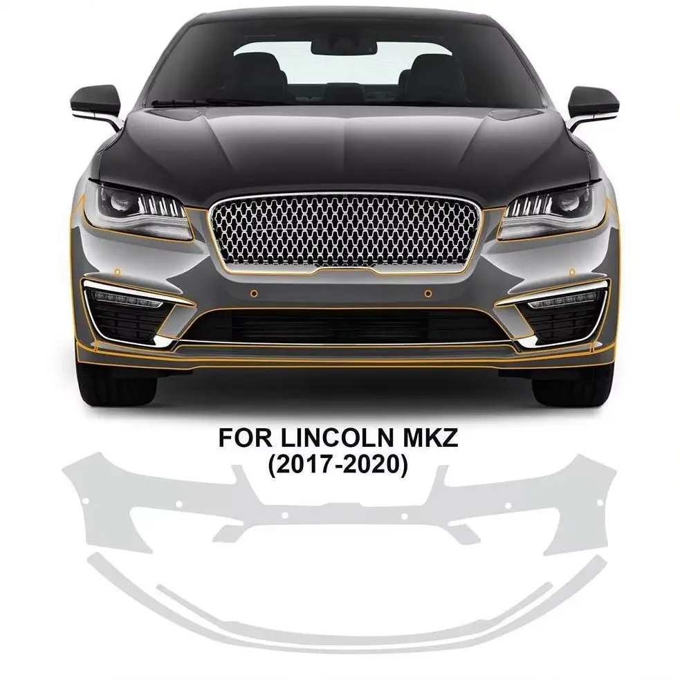 

For Lincoln MKZ 2017-2020 TPU Bumper Hood Scratch-Resistant Self-Healing Paint Protection Film Invisible Pre-cut PPF Kit﻿