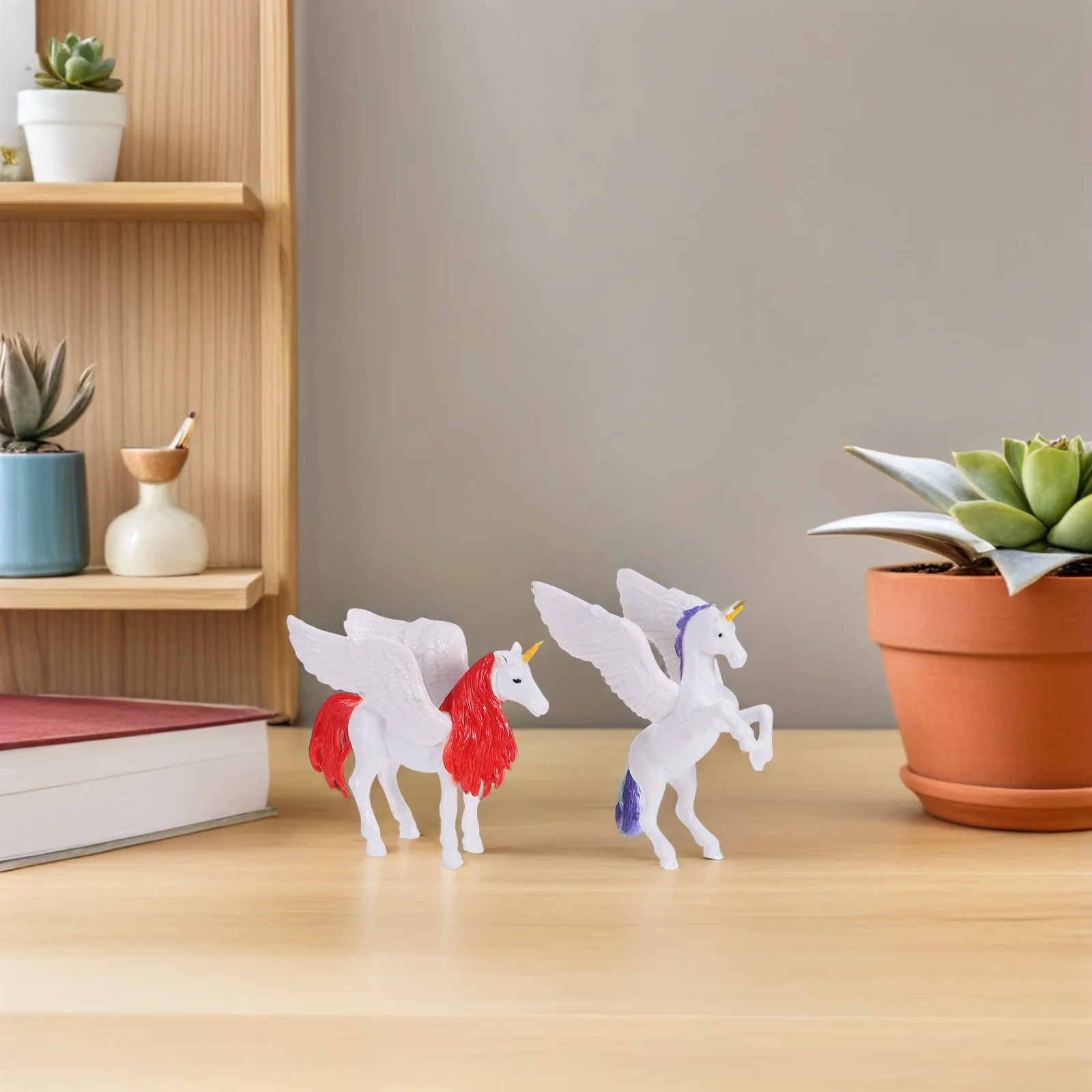 

4pcs 2026 Year Of The Horse Zodiac Figurines, Mini Plastic Horse Ornaments For Chinese New Year Decor, Topper,