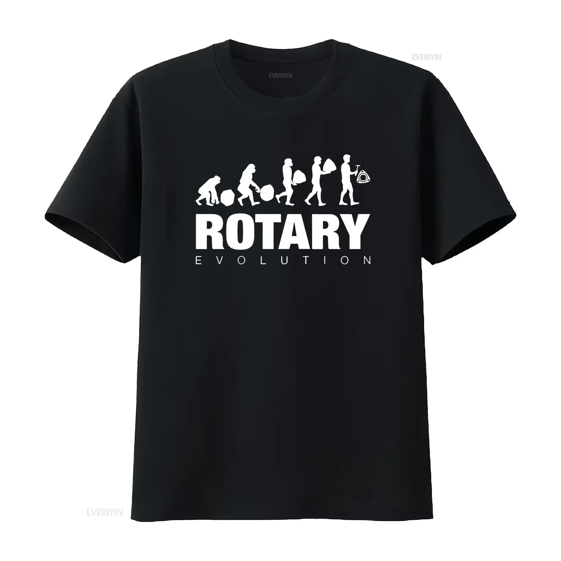 Rotary Evolution  T Shirt vintage Washed designer clothes Casual homme streetwear Comfortable Soft Stretched Stylish