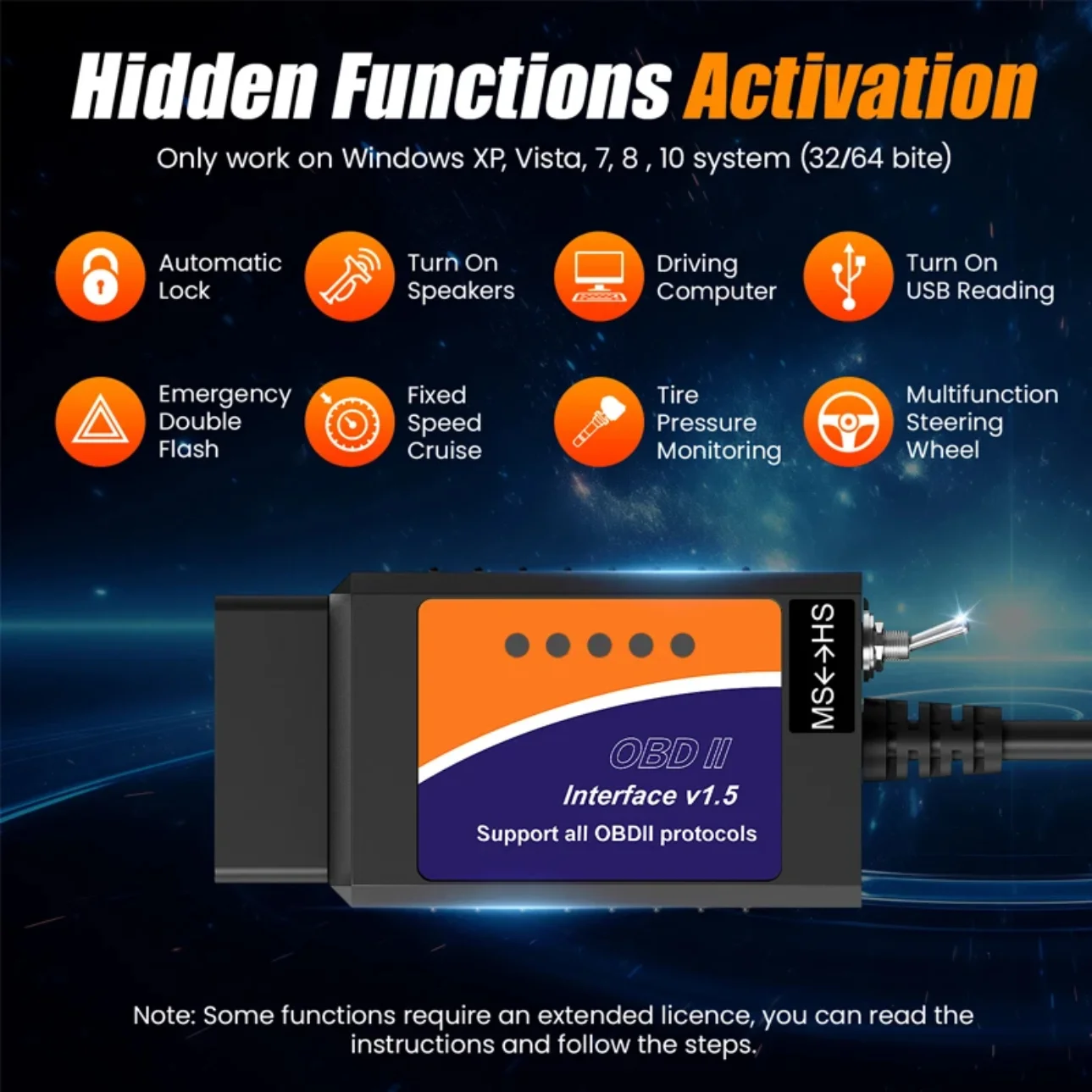 FORscan ELM 327 OBD2 Diagnostic Scanner USB V1.5 HS/MS CAN Switch For Ford Vehicles Code Reader - Image 3