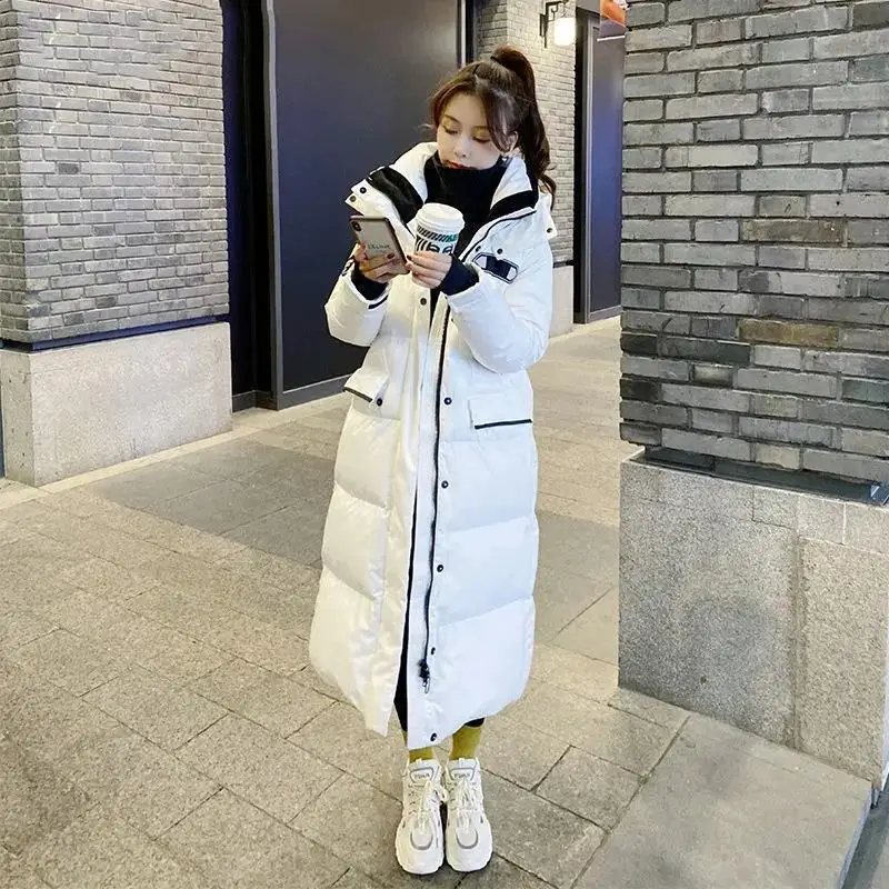 2023 New Fem Down  Winter Jacket Women  Xplosion Medium Long Plus Loose Hooded Brand Coat