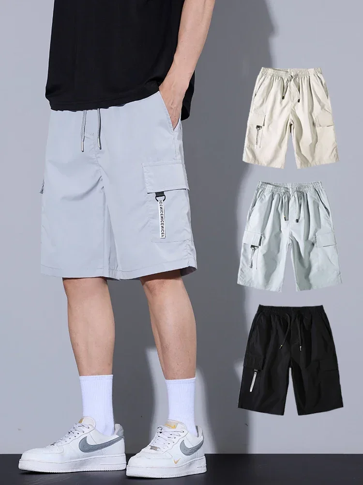 

Baggy Thin Men's Shorts Summer New Running Cargo Pants Fashion Big Pockets Casual Joggers Short Pants Male M-4XL