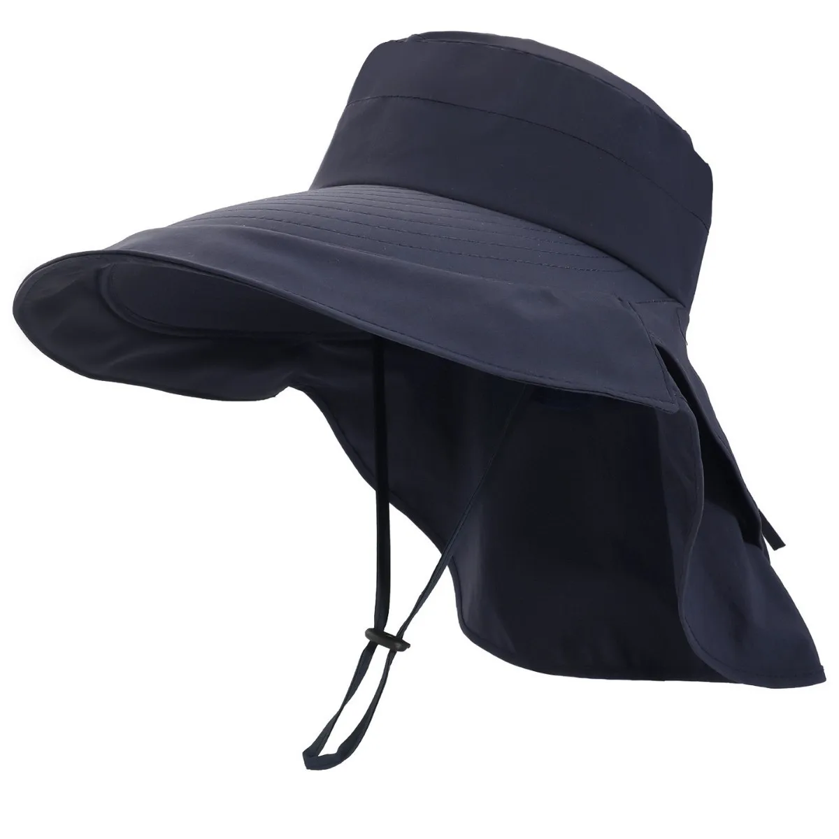 Fishing Hat Neck Flap Women Men Summer Sun Protection Big Brim Cap With String Accessory For Beach Climb Gardening Hike Work