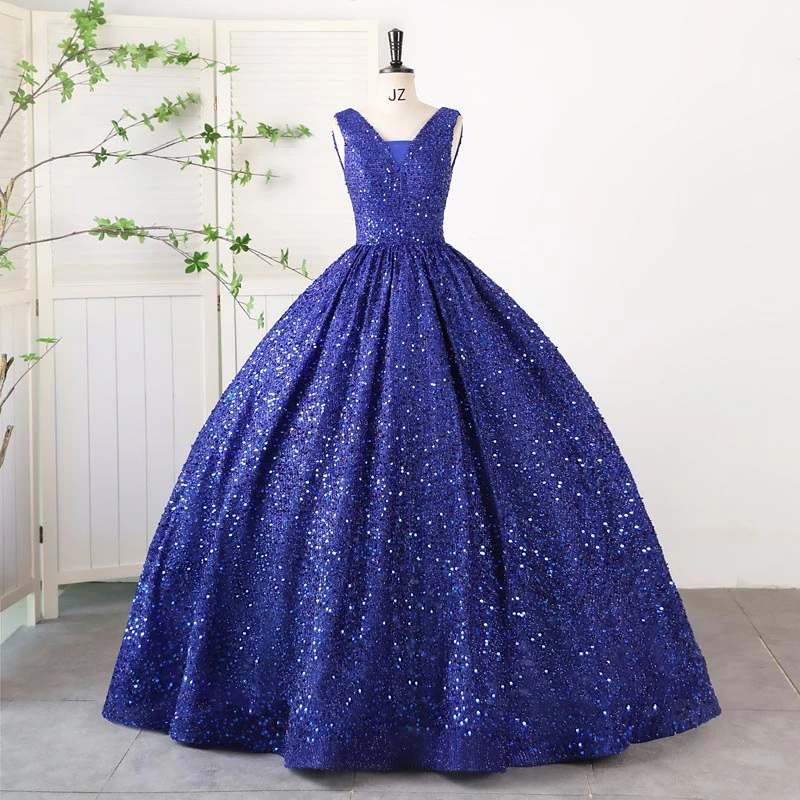 فساتين حفلات لامعة ترتر لامع 15 فساتين Quinceanera فساتين حفلة عمرها 15 سنة لون Quinceanera مخصص #4