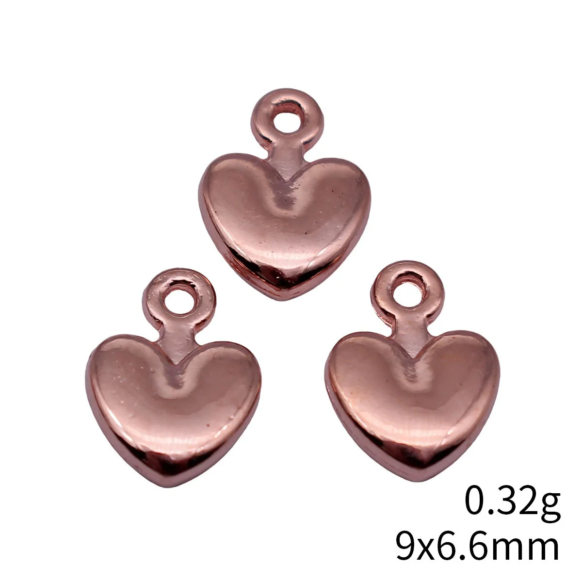 

40pcs 9x6.6mm 2 Colors Rose Gold Color Antique Silver Color Hearts Charms Handmade Jewelry Making Accessories