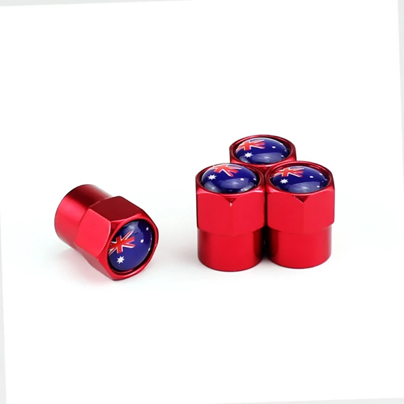 U90C Universal Style Car Anti-rust Motorcycle Wheel Tires Valve-Stem Cap National Flags Styling Airtight Covers Dustproof Gag