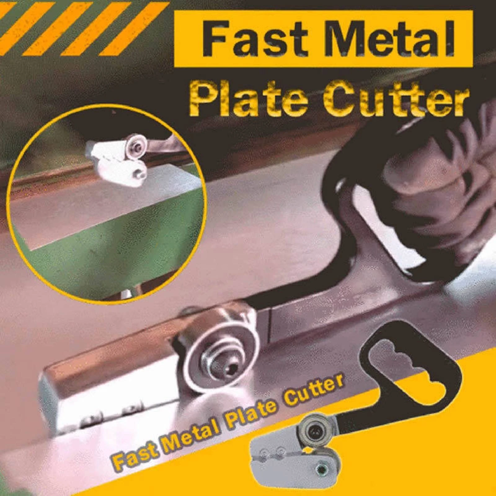 Fast Metal Plate Cutter Clean Burr-Burr-Less Cuts Portable Metal Sheet Cutter Manual Rotary Shear Ergonomic Design