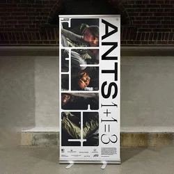 Customized Rolled Up Banner 80x200cm Plastic Steel PVC Poster Screen Affordable Standing Flag Advertising Display Banner