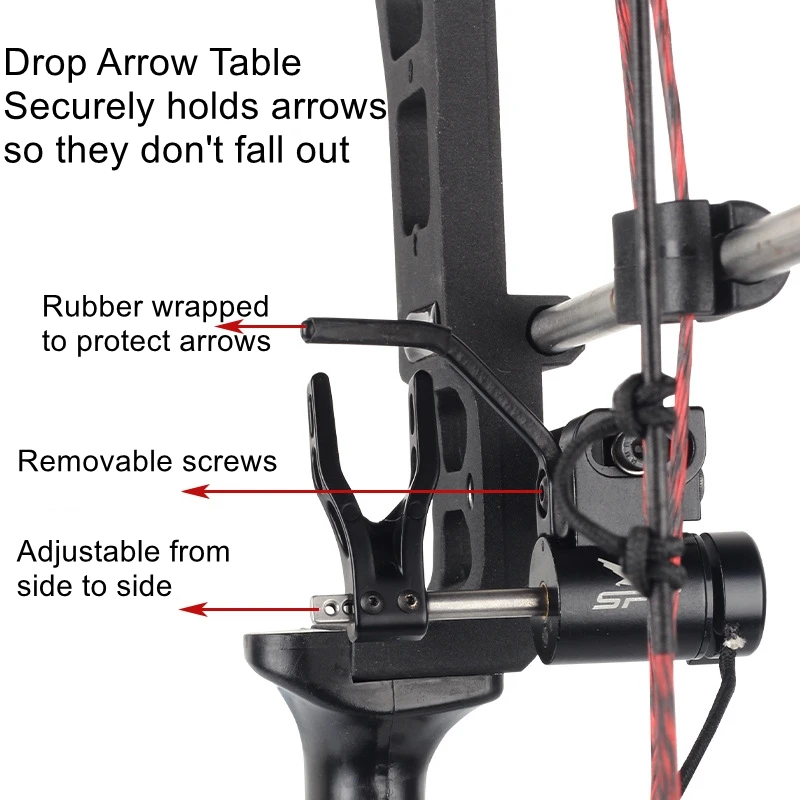 SP925 Composite Pulley Bow and Arrow Drop Arrow Rest with Locking Mechanism Competition Archery Accessories Arrow Rest