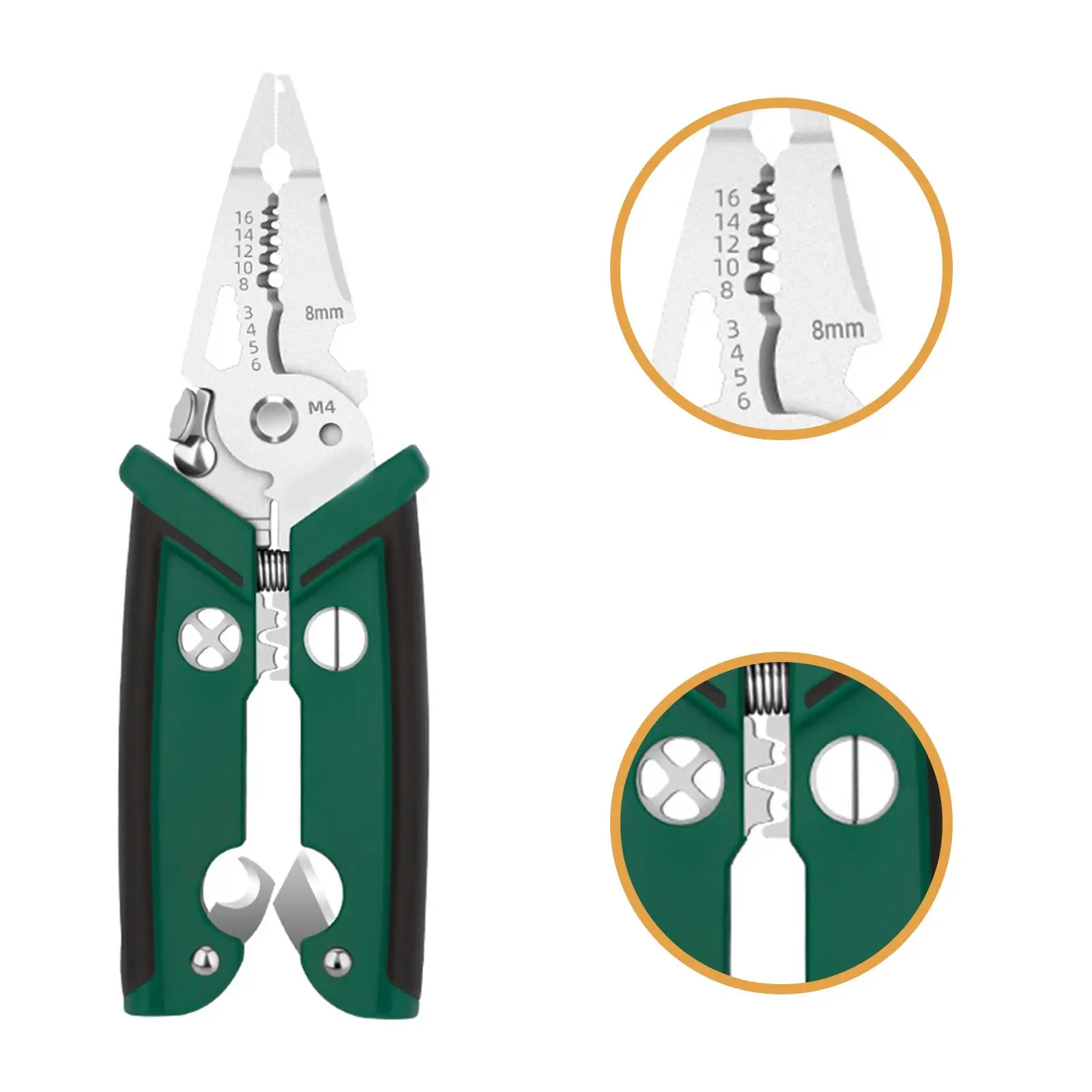 Alicates de Cable multifuncional, mantenimiento portátil, bobinado de tracción, terminales de prensado, crimpadora de cables de rotura