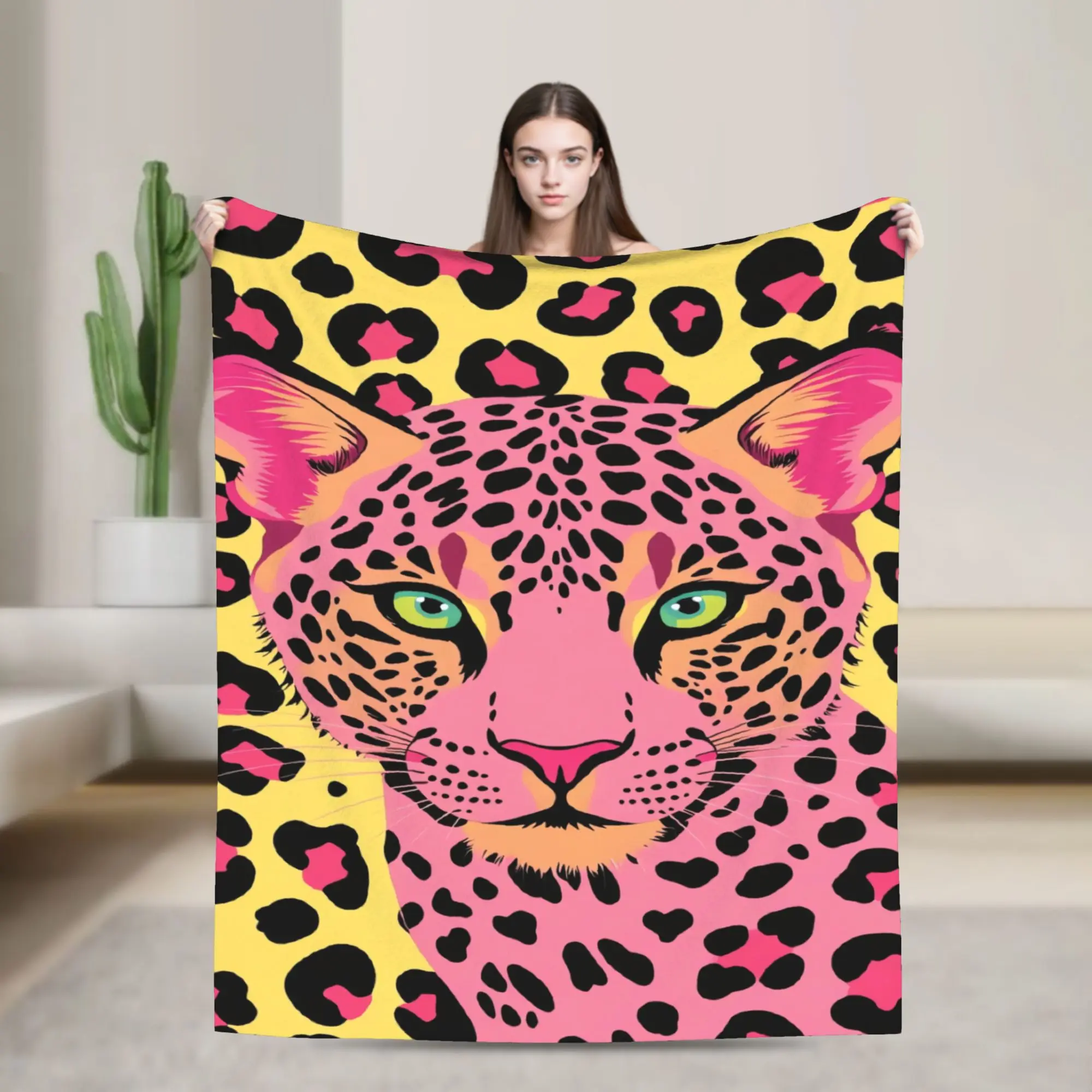 Jaguar Print Plush Blankets Children  Flannel Bedding Throws For Couch Chair Super Soft Design Quality Bedspread Gift