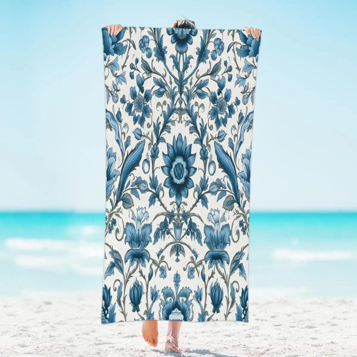Microfiber Boho Beach Towels Sand Free Quick Dry Lightweight Travel Bath Towels Large Oversized, Aztec Pool Towels for Swim