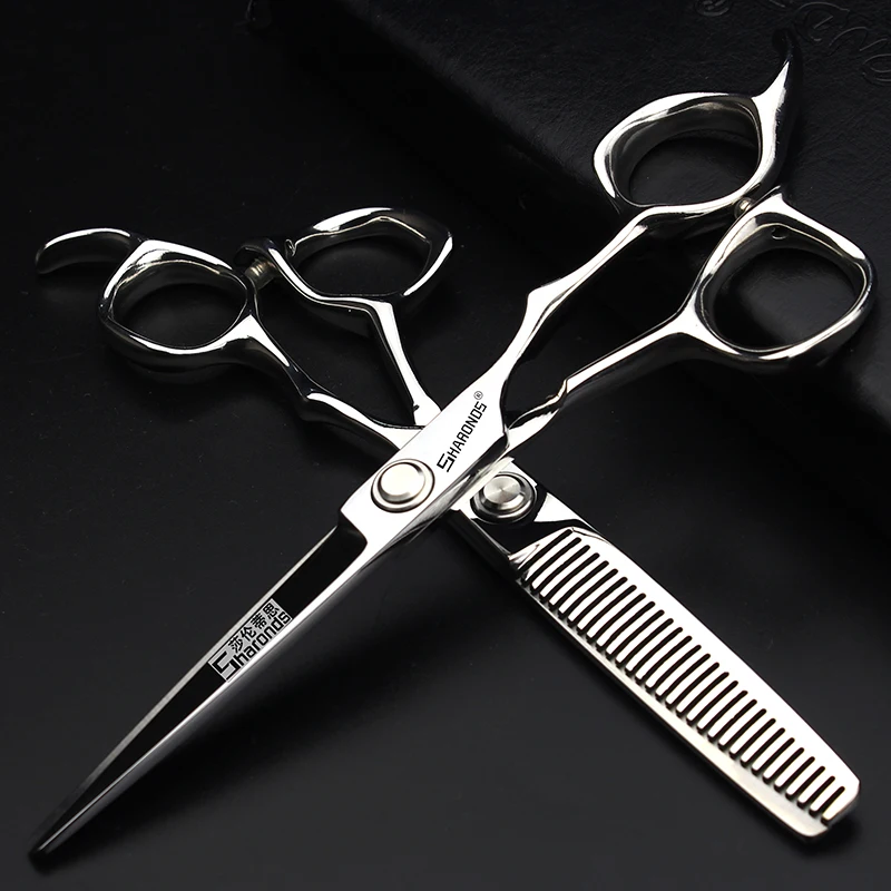 

Exclusive hair clippers for hair salon hairstylists, 6-inch scissors, thinned and traceless tooth clippers, and hair cutting set