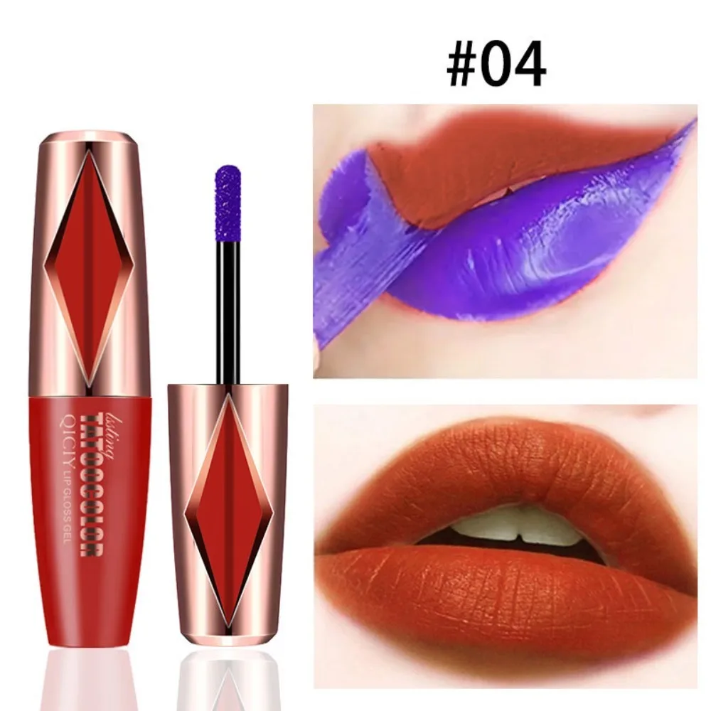 

2Pcs Natural Matte Peel Off Lip Stain Waterproof Non-Sticky Cup Lip Glaze Long-Lasting Proof Tint Transfer Tear Lip Gloss Stage