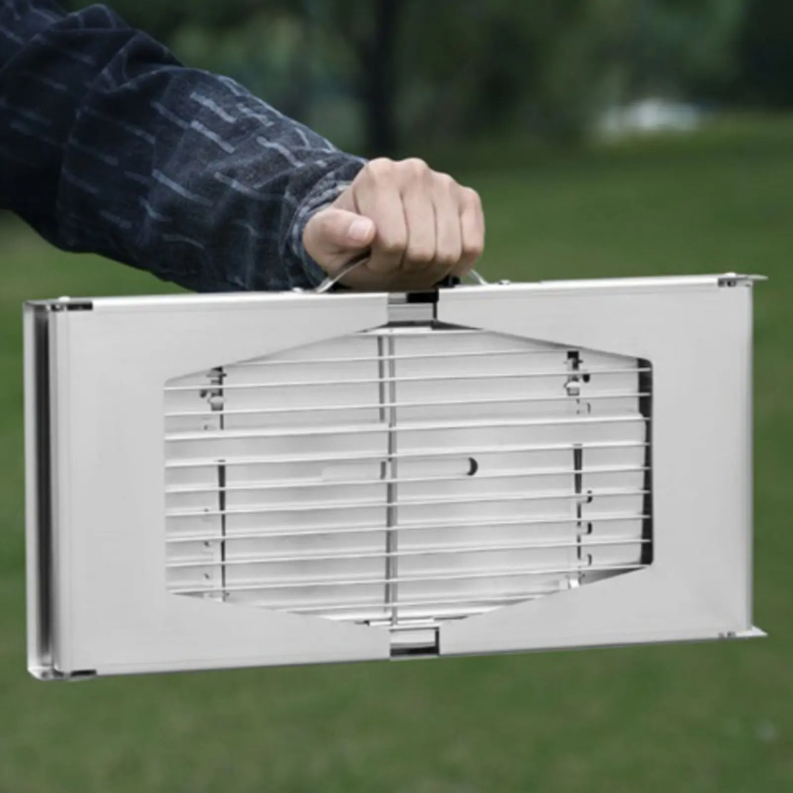Folding Briefcase Cooking Grate Foldable Design Stainless Steel BBQ Cooking Grate Stainless Steel Barbecue Lightweight