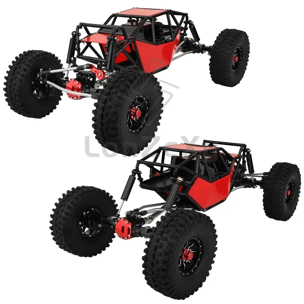 Metal 1/10 RC Simulation Climbing Crawler Frame with SCX10 II 90046 Portal Axles Upgrade Car DIY Kit Parts With Plastic Cage