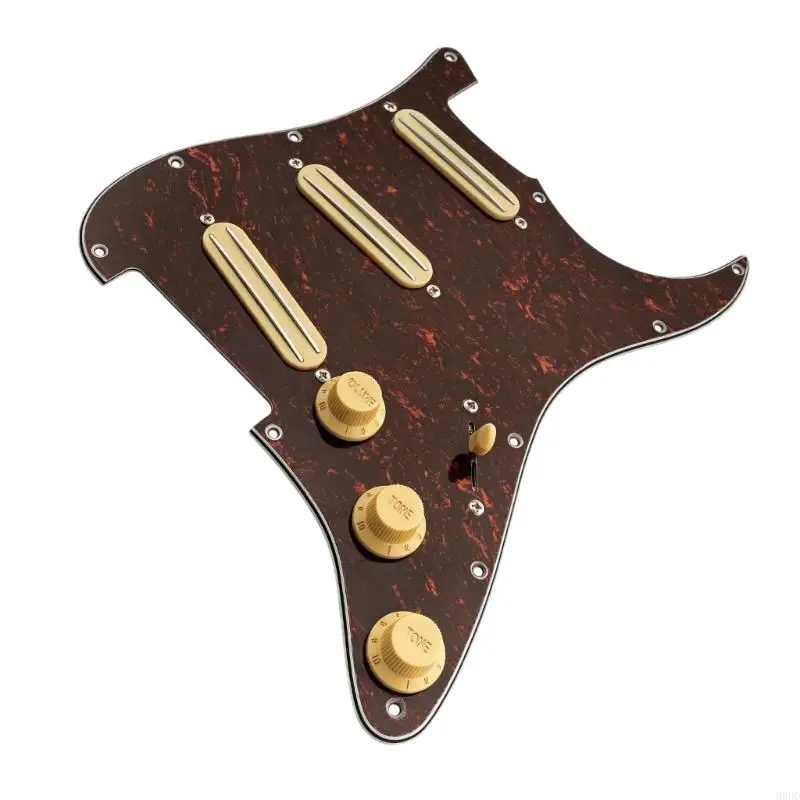 11 Löcher Gitarren-Tonabnehmer, kratzfeste Platte, schützende, vorverkabelte, geladene Schlagbrett-Set, Ersatzteile für 69HD – Detail 4