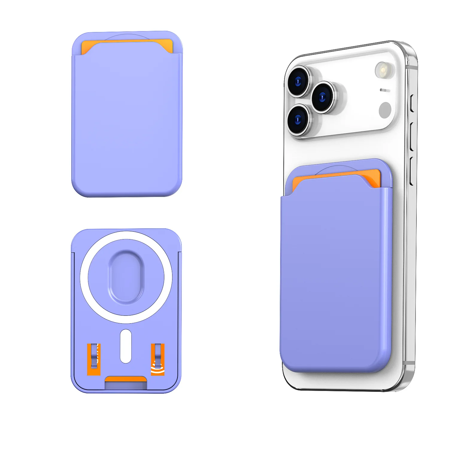 MagSafe Magnetische Geldbörse für iPhone 18 17 16 15 14 13 12 Pixel 10 Serie Harte Kreditkartenfach-Halterung für die Rückseite der Handyhülle – Detail 13