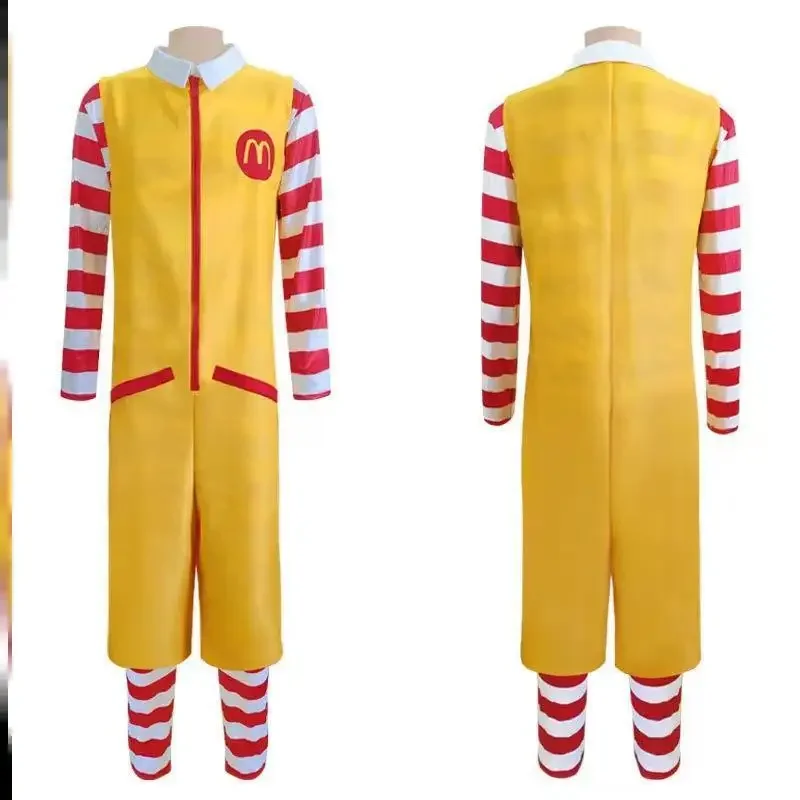 McDonald Cosplay Costume Ronald Masquerade Party Sutra Clown Character Adult Halloween Party Funny Costume Stage Clothes Wig^0*f