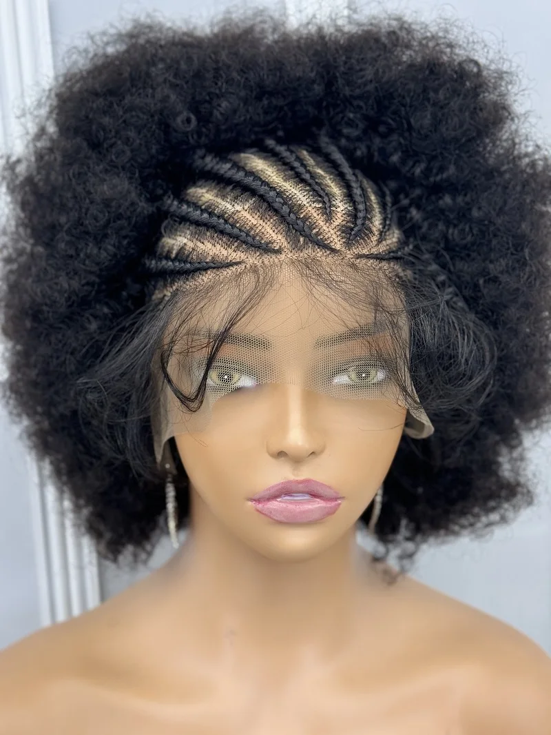 Синтетический парик нового стиля Афро-кудрявый парик для женщин Афро-стрижка Короткий мягкий вьющийся афро-парик Естественный вид для ежедневного использования