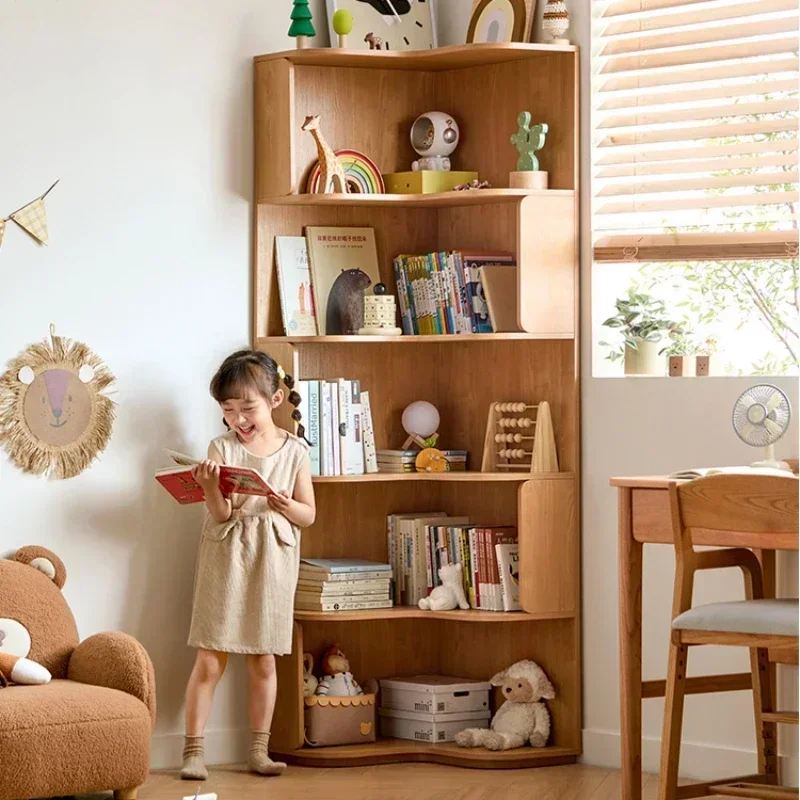 Nordic Rotating Bookcases Kids Corner Bedroom Plant Minimalist Bookcases Toy Modern Libreria Scaffale Home Furniture YQ50B