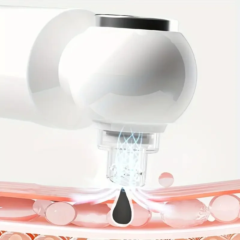 منظف الرؤوس السوداء ذو 6 رؤوس، منظف مسام الرؤوس السوداء الكهربائي المفرغ، جهاز تجميل فقاعي صغير لشحن USB، ينشط وضع التسخين،