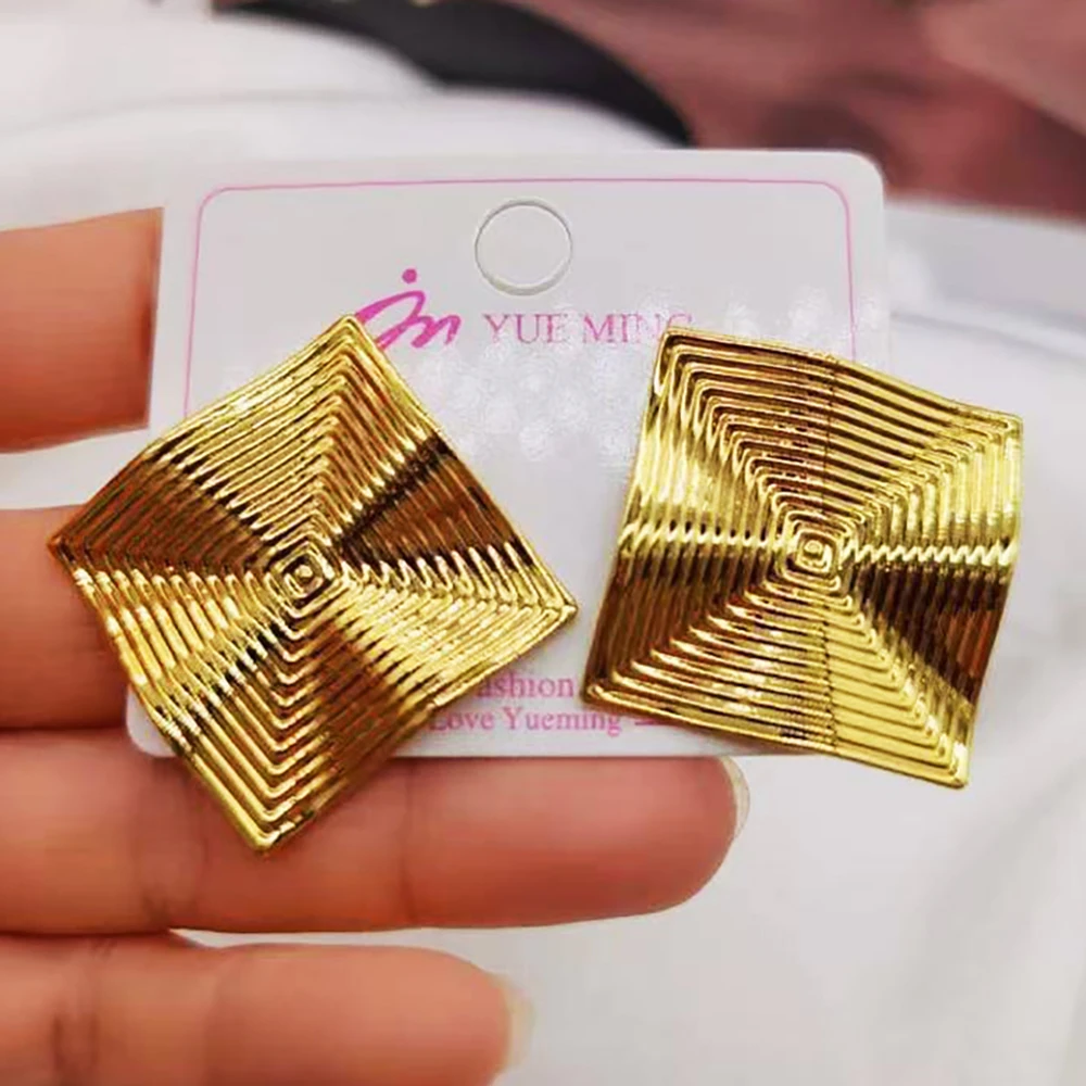 YM Women's Irregular Love Gold Earrings 7