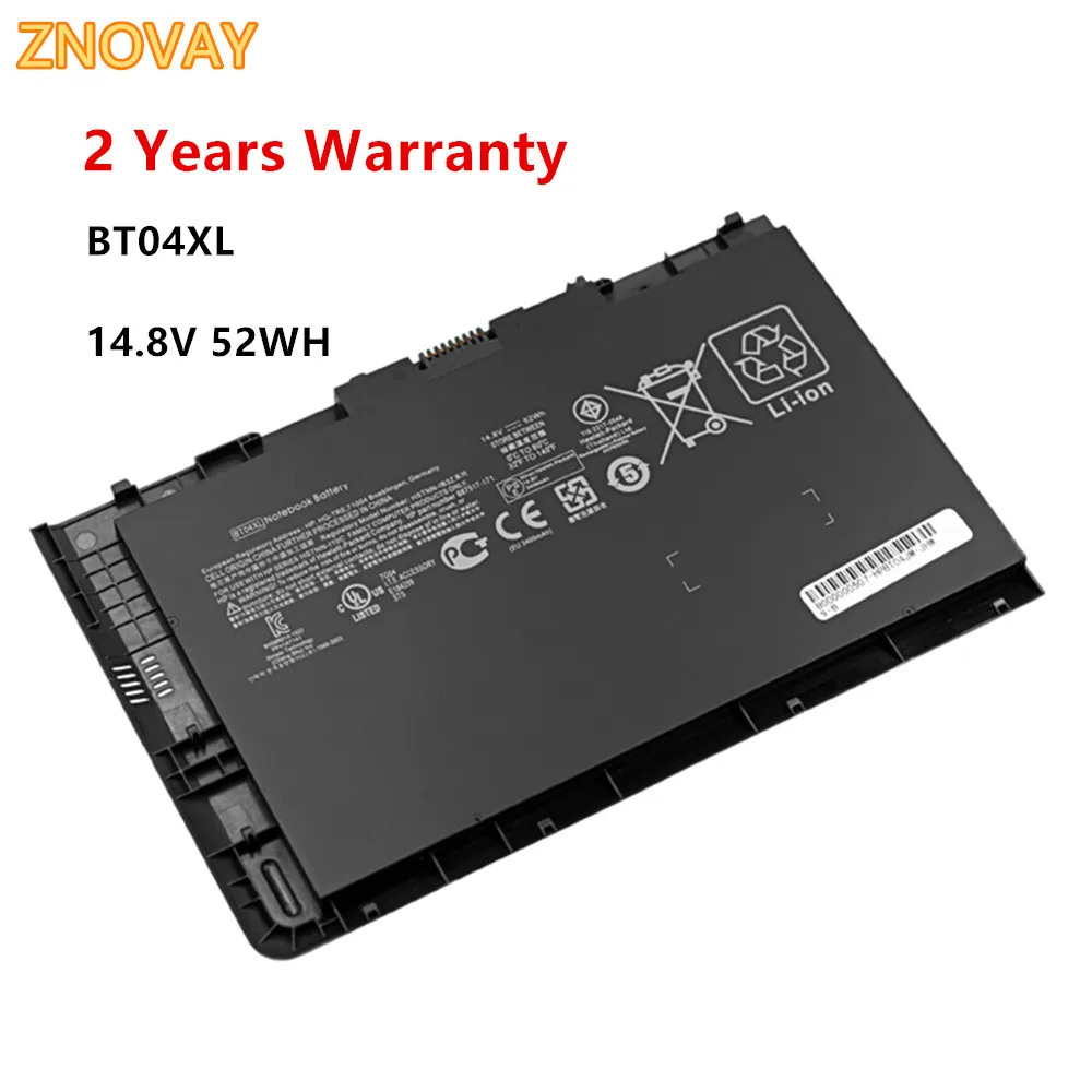 ZNOVAY BT04XL 14.8V 52WH Laptop Battery for HP EliteBook Folio 9470m 14.8V 52Wh Battery BT04XL 687945-001