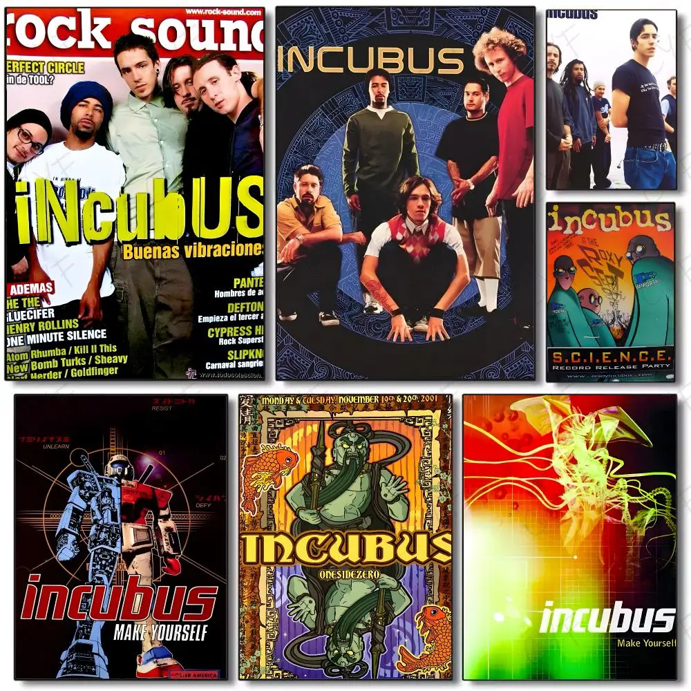 Band Alternative Incubus Poster Painting Wall Art Mural for Living Room Home Decor and Gifts