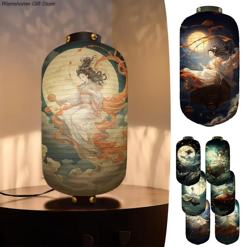 

Oriental Style Mid Autumn Lantern Japanese Traditional Ukiyo-e Lantern Sushi Restaurant Izakaya Festival Decor Cloth Lantern