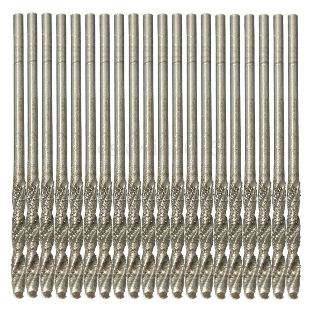 10Pcs 1mm 2mm 3mm 4mm Diamond Coated HSS Tipped Solid Bits Drill Twist Drills Bit Hole Saw for Jade Processing Tools