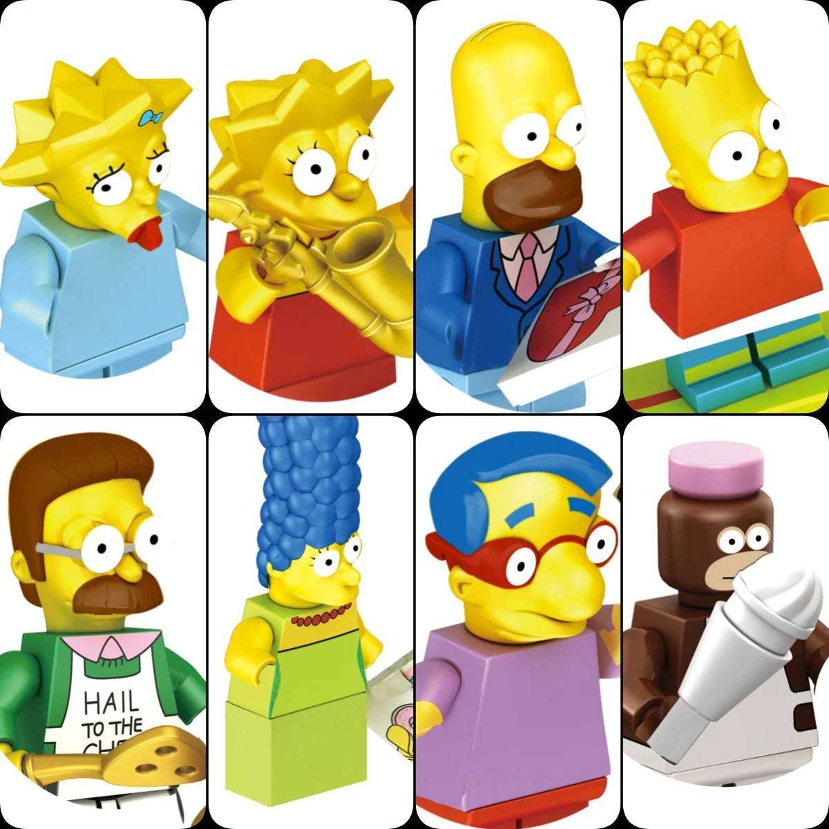 Película de Disney Maggie Simpson juguete de bloques de construcción Simpsons mini juguetes de ladrillos para niños regalos de fiesta de vacaciones