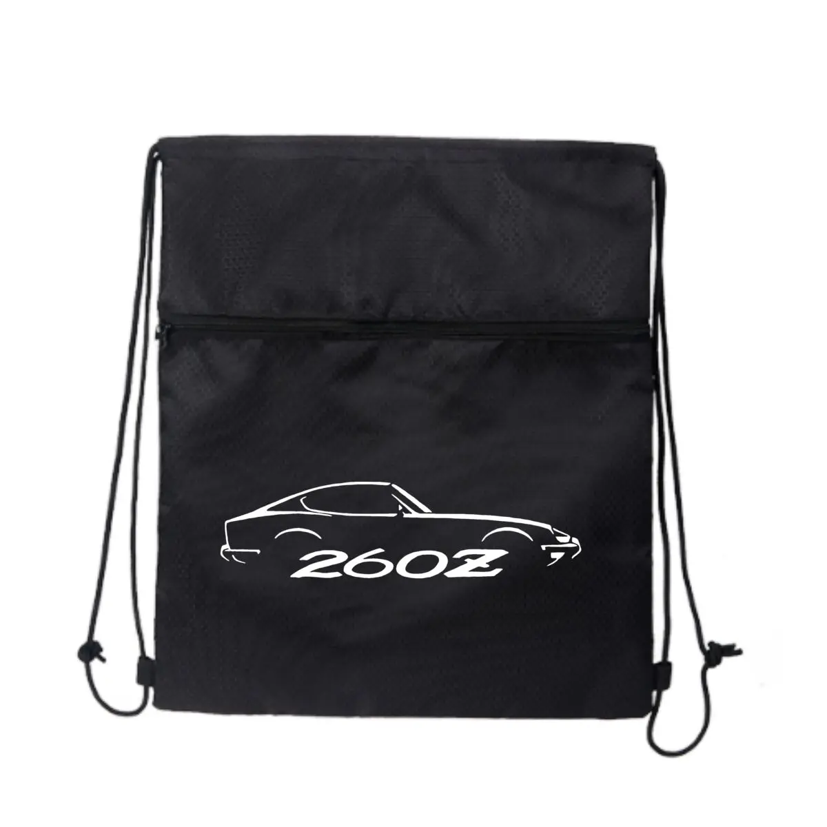White Car A Blank Canvas for Creativity Large-Capacity Drawstring Zipper Bag Hold Everything You Need