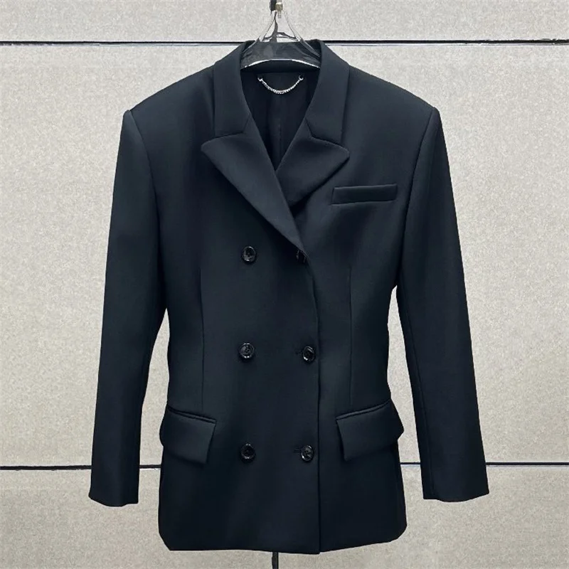 women's jacket 2026 winter new double breasted slim fit women's suit jacket Casual women's coat women's outerwear y2k blazer