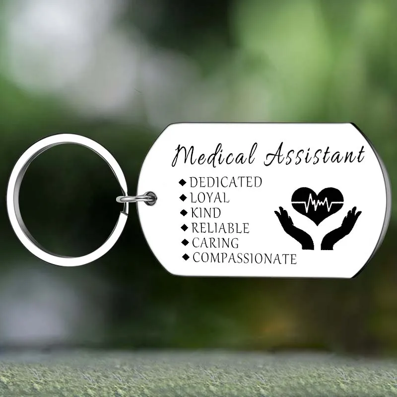 Cute Medical Assistant Thank You Gift Keychain Nurse Doctor Graduation Gift Key Chain Pendant Jewelry Nurse Appreciation Gift