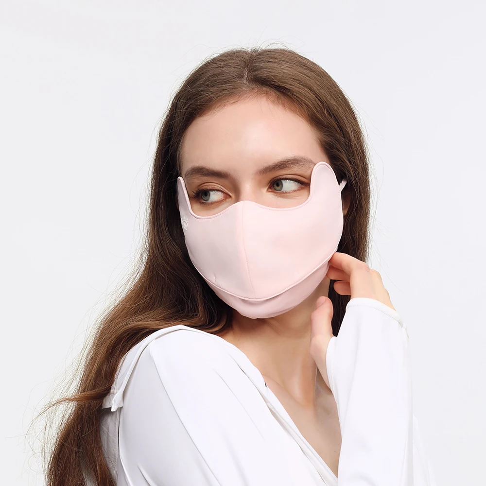 Ohsunny Máscara facial UV UPF 50+ Mulheres Homens Máscaras respiráveis Proteção solar Reutilizável Cobertura facial com presilhas para os ouvidos ao ar livre