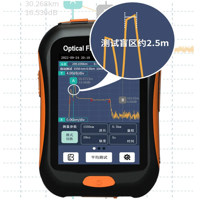 Mini Optical Tester Otdr active fiber optic Reflectometer 1550nm 60km 20db Touch Screen with OPM OLS VFL RJ45 SC FC Connector