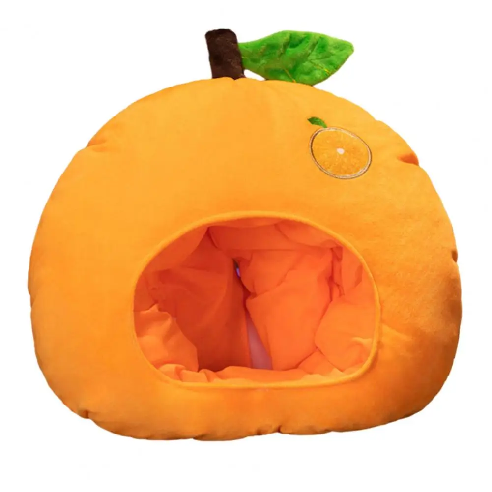 Adorable Orange Headgear Soft Warm Orange Fruit Plush Hat Lightweight Winter Cosplay Headgear for Party Costume Performance