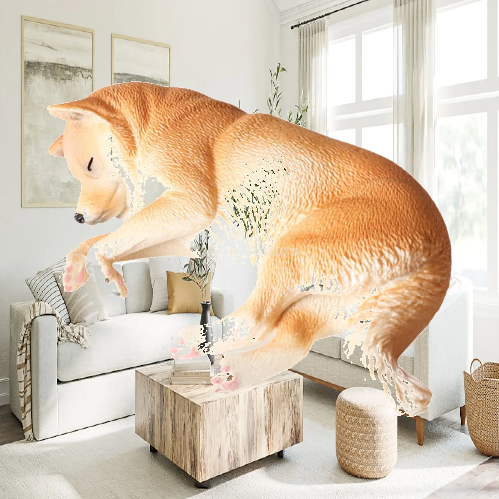 

Lifelike Dog Sculpture Mini Dog Sculpture Birthday Gifts Art Decor Souvenir Pet Dog Model Children Cognitive Toy for Children