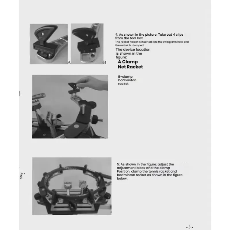 Factory Table Manual Tennis Badminton Racquet Threading Stringing Machine with Free Tool Set