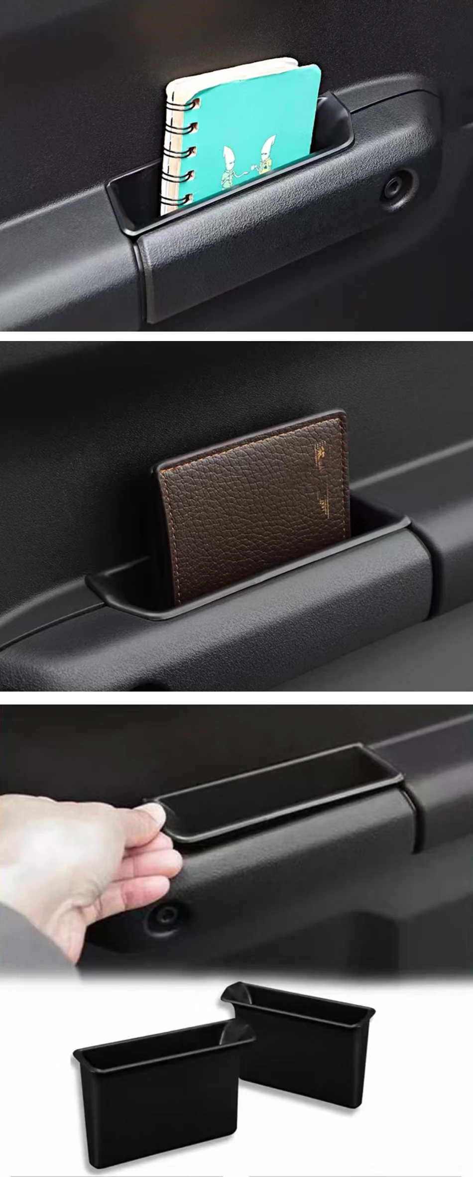 Für Suzuki Jimny JB64 JB74W 2019-2025 Auto Vordere Hintere Tür Seitengriff Aufbewahrungsbox Organizer Ablage Zubehör – Detail 1