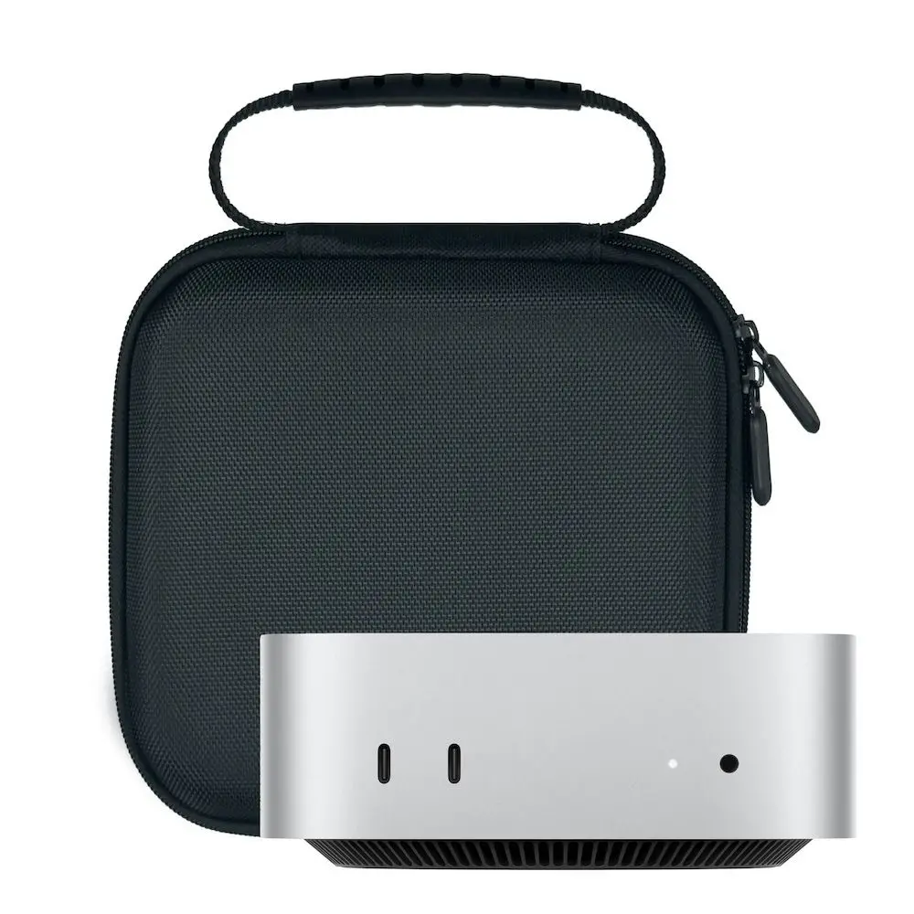 New EVA Carrying Case Waterproof Shockproof Storage Bag Anti-scratch Portable Storage Box for Mac mini M4/M4 Pro 2024 Computer