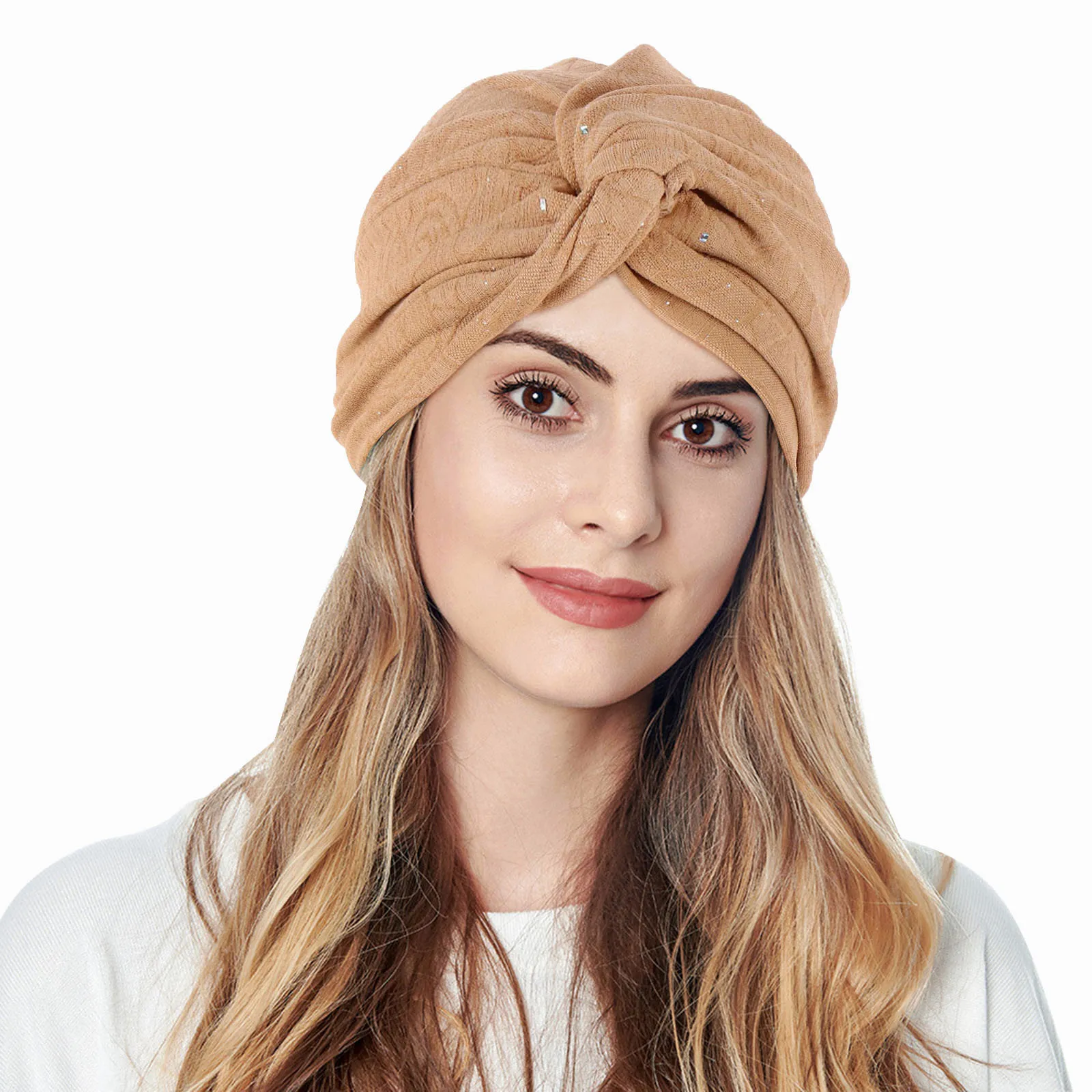 Women Turbans Knot Pre Tied Bonnet Cap Headwraps Hats