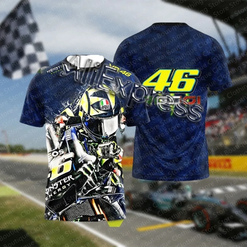 2025 Latest Italian Motorcycle Racing Driver Rossi Racing Suit T-shirt Daily Fashion Trend Sports Comfortable Top